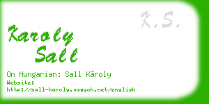 karoly sall business card